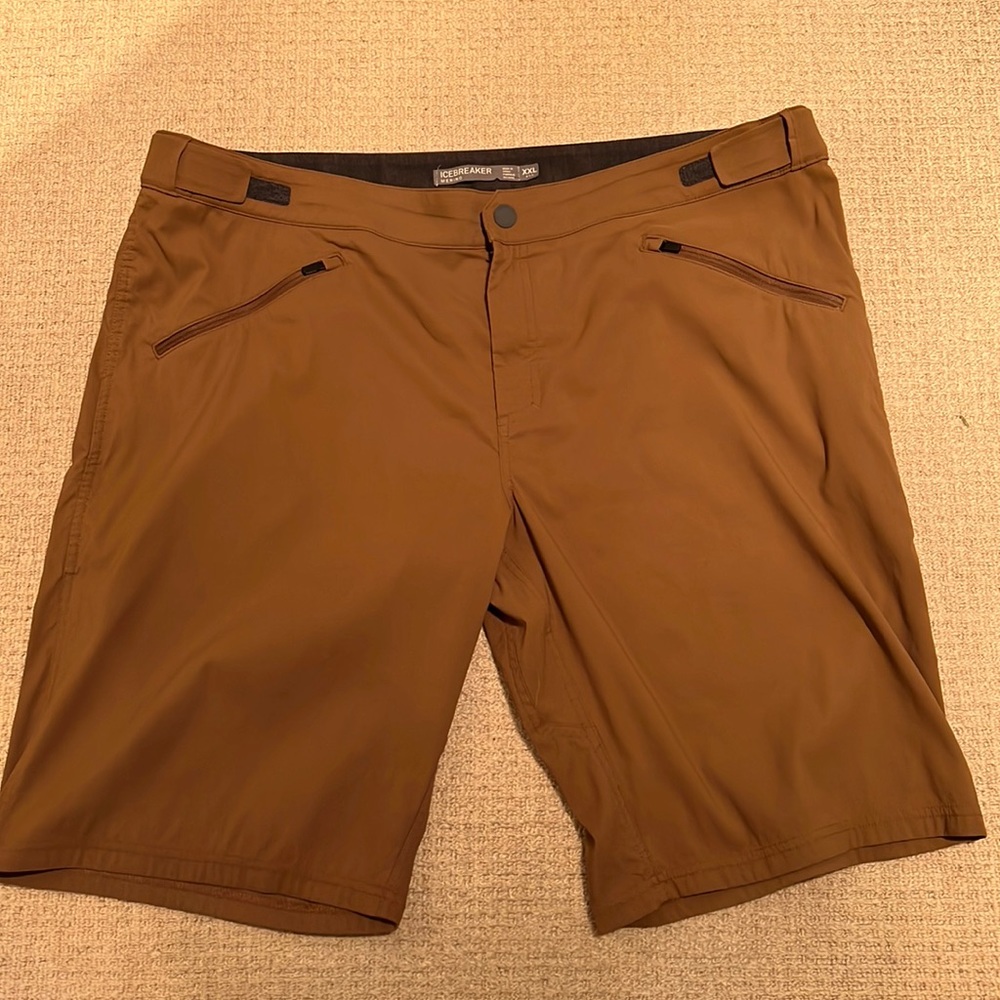 Icebreaker Men's Flat Front Outdoor Shorts in Brown